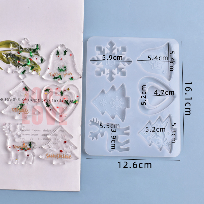 Christmas Mold DIY Resin Cryst - огляд і ціна Silicone Epoxy Resin Molds Set